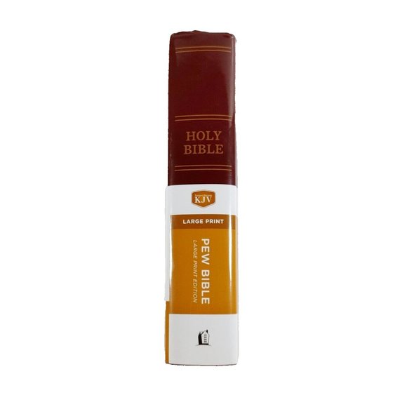 KJV Pew Bible Large Print Hardcover Burgundy, Red Letter Edition Comfort Print - Picture 3 of 4
